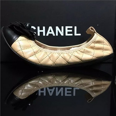 CHANEL Shallow mouth flat shoes Women--069